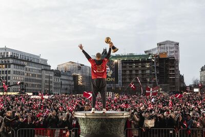 VM25 hyldest på Københavns Rådhusplads