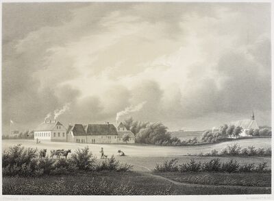 Rødding Højskole, 1855, maleri/grafik